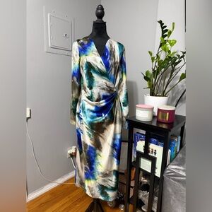 Multi-color satin dress